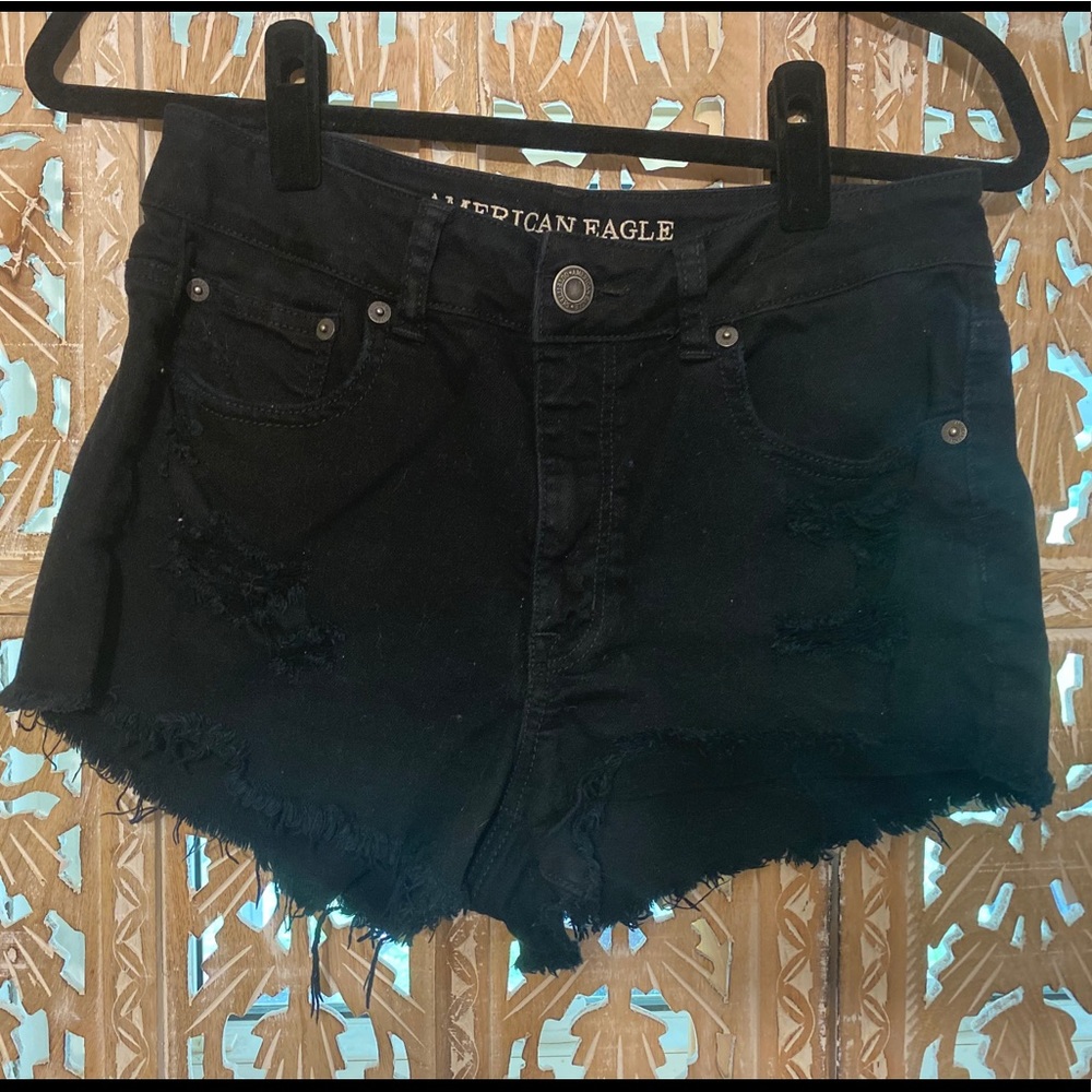 American Eagle Black Denim Shorts